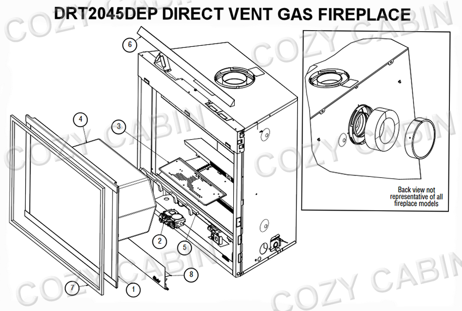 DIRECT VENT GAS FIREPLACE (DRT2045DEP) #DRT2045DEP